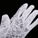 Ladies Lace Short Full Bridal Gloves Party Prom Accessories Gloves White