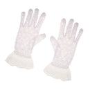 Ladies Lace Short Full Bridal Gloves Party Prom Accessories Gloves White