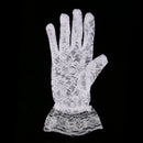 Ladies Lace Short Full Bridal Gloves Party Prom Accessories Gloves White