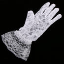 Ladies Lace Short Full Bridal Gloves Party Prom Accessories Gloves White