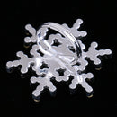 Charming Diamante Rhinestone Snowflake Finger Ring Wedding Party Christmas Copper Ring Women Jewelry Gift