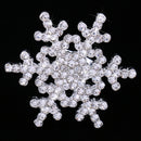 Charming Diamante Rhinestone Snowflake Finger Ring Wedding Party Christmas Copper Ring Women Jewelry Gift