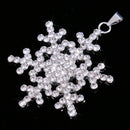 Fashion Jewelry Crystal Snowflake Pendant Flower Necklace Pendant Christmas Gift