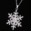 Fashion Jewelry Crystal Snowflake Pendant Flower Necklace Pendant Christmas Gift