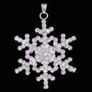 Fashion Jewelry Crystal Snowflake Pendant Flower Necklace Pendant Christmas Gift