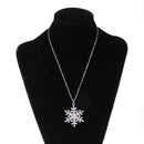 Fashion Jewelry Crystal Snowflake Pendant Flower Necklace Pendant Christmas Gift