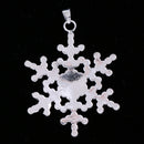 Fashion Jewelry Crystal Snowflake Pendant Flower Necklace Pendant Christmas Gift