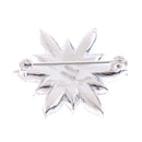 3.5 x 3.5cm Festive Silver Snowflake Flower Brooch Pin Diamante Crystal Broach Wedding Bridal Birthday Xmas Gift