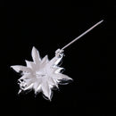 3.5 x 3.5cm Festive Silver Snowflake Flower Brooch Pin Diamante Crystal Broach Wedding Bridal Birthday Xmas Gift