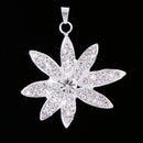 Fashion Women Girls Crystal Floral Shape Pendant Wedding Party Jewelry Charm