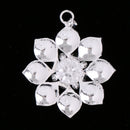 Delicate Women Girls Crystal Rhinestone Flower Pendant Jewelry Costume