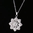 Delicate Women Girls Crystal Rhinestone Flower Pendant Jewelry Costume