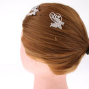 Pack of 2 Rhinestone Wedding Banquet Butterfly Hair Comb Pins Headwear