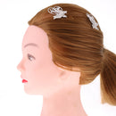 Pack of 2 Rhinestone Wedding Banquet Butterfly Hair Comb Pins Headwear