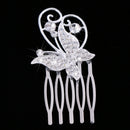Pack of 2 Rhinestone Wedding Banquet Butterfly Hair Comb Pins Headwear