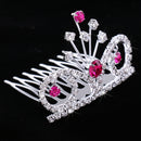 Sparking Mini Tiara Crystal Crown Hair Comb Wedding Party Headpiece Costume