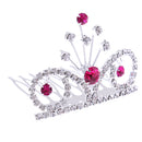 Sparking Mini Tiara Crystal Crown Hair Comb Wedding Party Headpiece Costume
