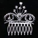 Sparking Mini Tiara Crystal Crown Hair Comb Wedding Party Headpiece Costume