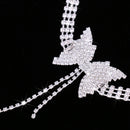 Luxury Wedding Crystal Butterfly Necklace Earrings Bridal Shower Jewelry Gift