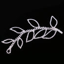 Large Silver Rhinestone Leaves Headpiece Wedding Bridal Jewelry