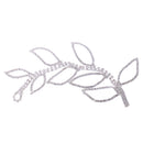 Large Silver Rhinestone Leaves Headpiece Wedding Bridal Jewelry