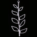 Large Silver Rhinestone Leaves Headpiece Wedding Bridal Jewelry