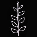 Large Silver Rhinestone Leaves Headpiece Wedding Bridal Jewelry