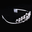 Bridal Wedding Crystal Tiara Pearls Headband Headdress Hair Accessories