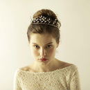 Vintage Gold Rhinestones Leaves Headband Wedding Bridal Tiara Hair Jewelry