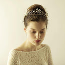 Vintage Gold Rhinestones Leaves Headband Wedding Bridal Tiara Hair Jewelry
