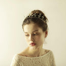 Vintage Gold Rhinestones Leaves Headband Wedding Bridal Tiara Hair Jewelry
