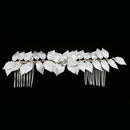 Vintage Silver Plated Leaves Hair Comb Wedding Bridal Hair Accessories