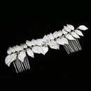 Vintage Silver Plated Leaves Hair Comb Wedding Bridal Hair Accessories