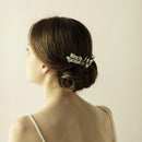 Vintage Silver Plated Leaves Hair Comb Wedding Bridal Hair Accessories