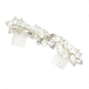 Vintage Silver Plated Leaves Hair Comb Wedding Bridal Hair Accessories