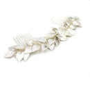 Vintage Silver Plated Leaves Hair Comb Wedding Bridal Hair Accessories