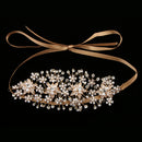 Retro Greek Style Bridal Hair Vine Glitter Rhinestone Pearl Floral Headband Wedding Bride Girls Ladies Hair Wreath Tiara Gift