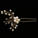 Delicate Wedding Sparking Crystal Pearls Hairpins Lady Hair Accessories