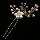 Delicate Wedding Sparking Crystal Pearls Hairpins Lady Hair Accessories