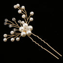 Delicate Wedding Sparking Crystal Pearls Hairpins Lady Hair Accessories