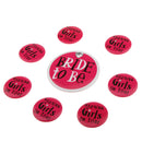 Pack of 8 Fashion Bride To Be Warning Girls on Tour Badges Metal Pin on Buttons
