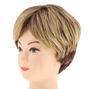 Women Girls Gold Short Layered Wig Pixie-Cut Blonde Wig Cosplay Props