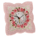 Vintage Home Office Portable Roses Flowers Wedding Present Square Desk Alarm Clock Room Ornament