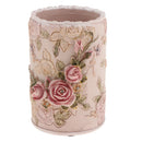 Romantic Delicate Rose Flower Carved Pen Holder Makeup Brush Holder Table Decor