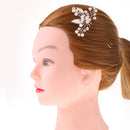 Pack of 2 Sparkling Diamante Pearls Leaf Hair Pins Wedding Party Hair Accessories