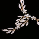 Elegant Leaf Rhinestone Jewelry Necklace/Earrings Wedding Bridal Accessories