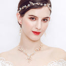 Elegant Leaf Rhinestone Jewelry Necklace/Earrings Wedding Bridal Accessories