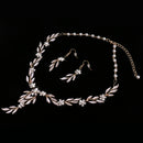 Elegant Leaf Rhinestone Jewelry Necklace/Earrings Wedding Bridal Accessories