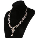 Elegant Leaf Rhinestone Jewelry Necklace/Earrings Wedding Bridal Accessories