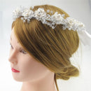 Elegant Diamond Flower Headband Wedding Pageant Woman Bridal Hair Wreath